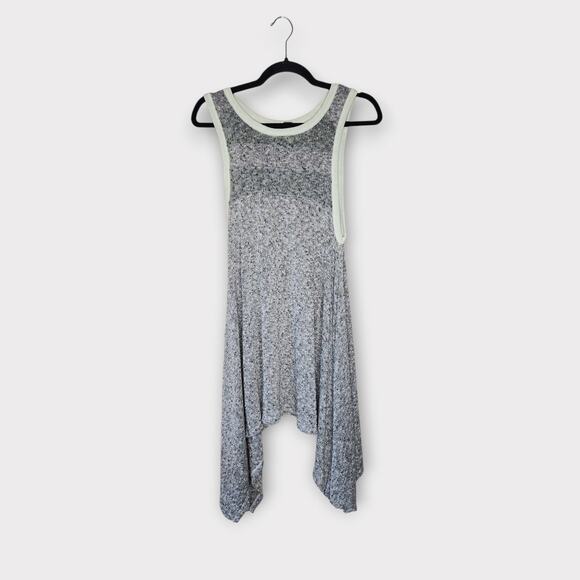 Free People Womens We The Free Bumble Bees Knees Gray Drape Tank Top M Boho Chic - Picture 2 of 8